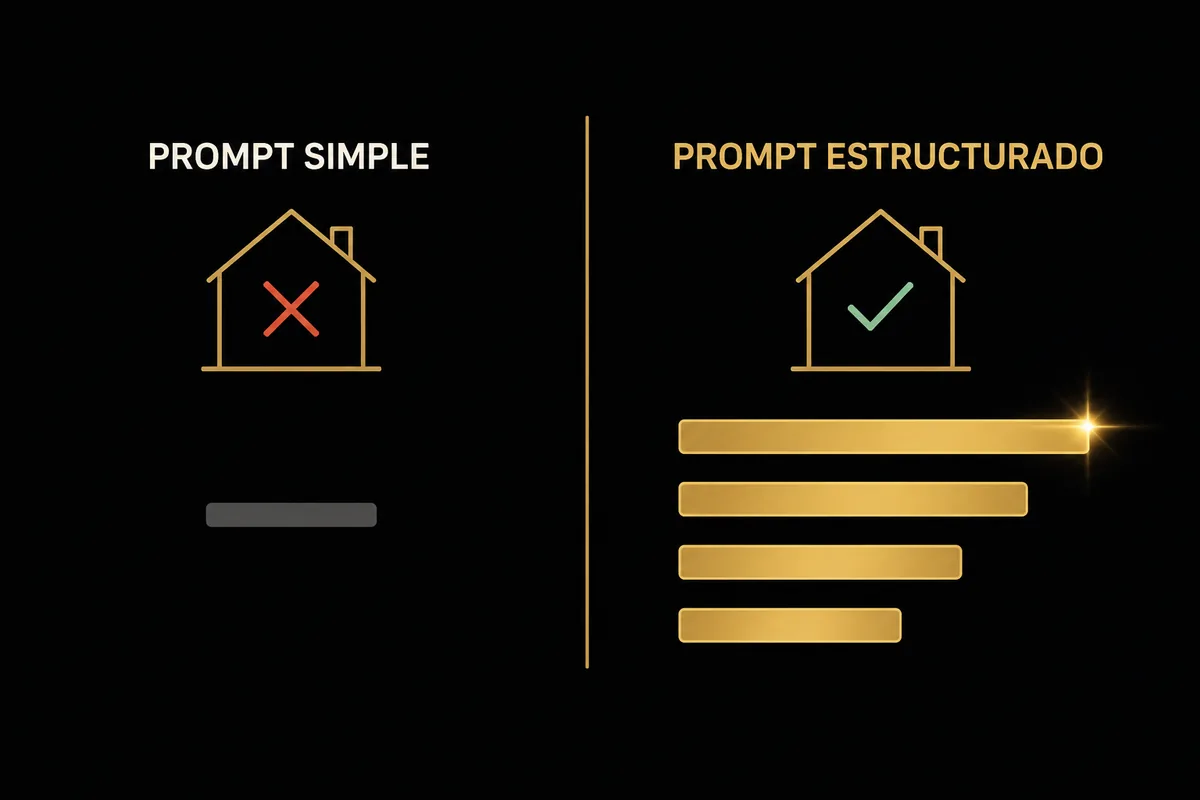 Un prompt simple frente a uno estructurado