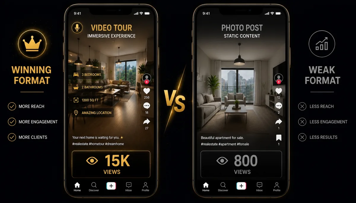 A video tour against static photos: 15,000 views versus 800